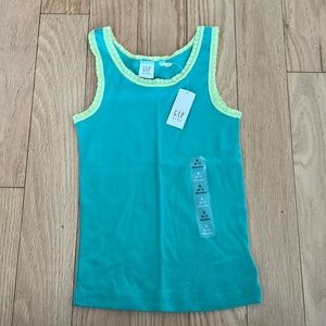 ***New***Gap Kids lace trimmed tank top size S (6-7)